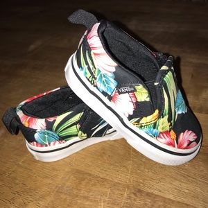 🌺 So cute! Baby Vans with Tropical Flowers-Size 4